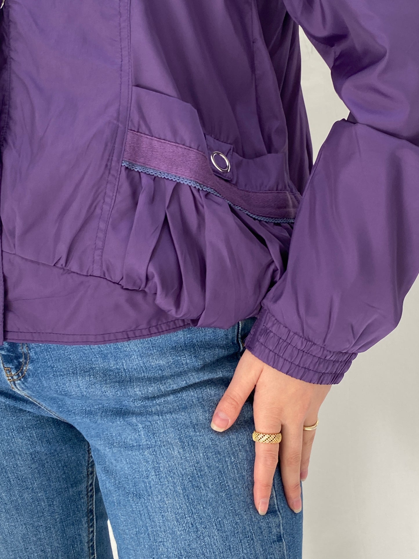 Adidas x Stella McCartney Purple Windbreaker Track Lightweight Sports Jacket - L