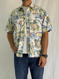 Vintage Pierre Cardin Men’s Cotton Short Sleeve Tropical Resort Print Shirt - L