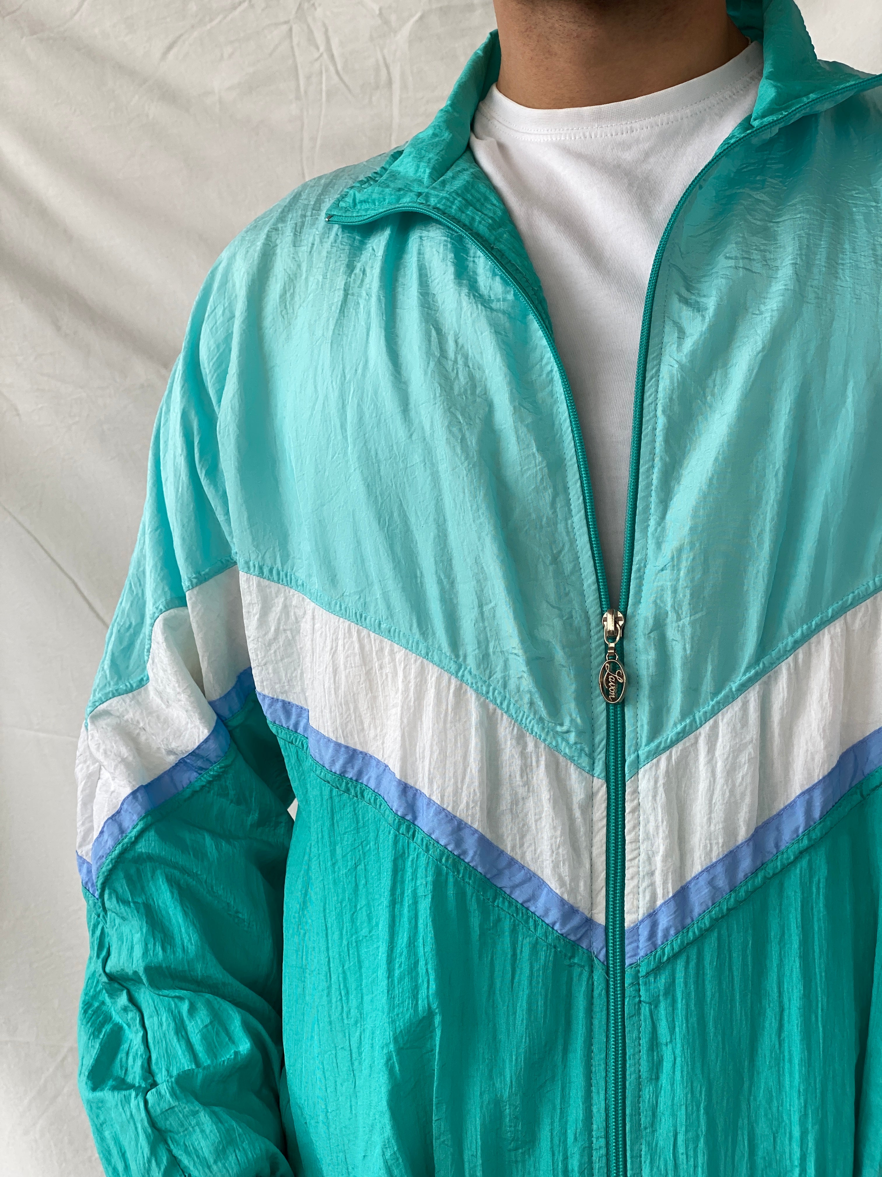 Vintage 80s/90s Lavon by Cheerful Corp Blue Windbreaker - XL