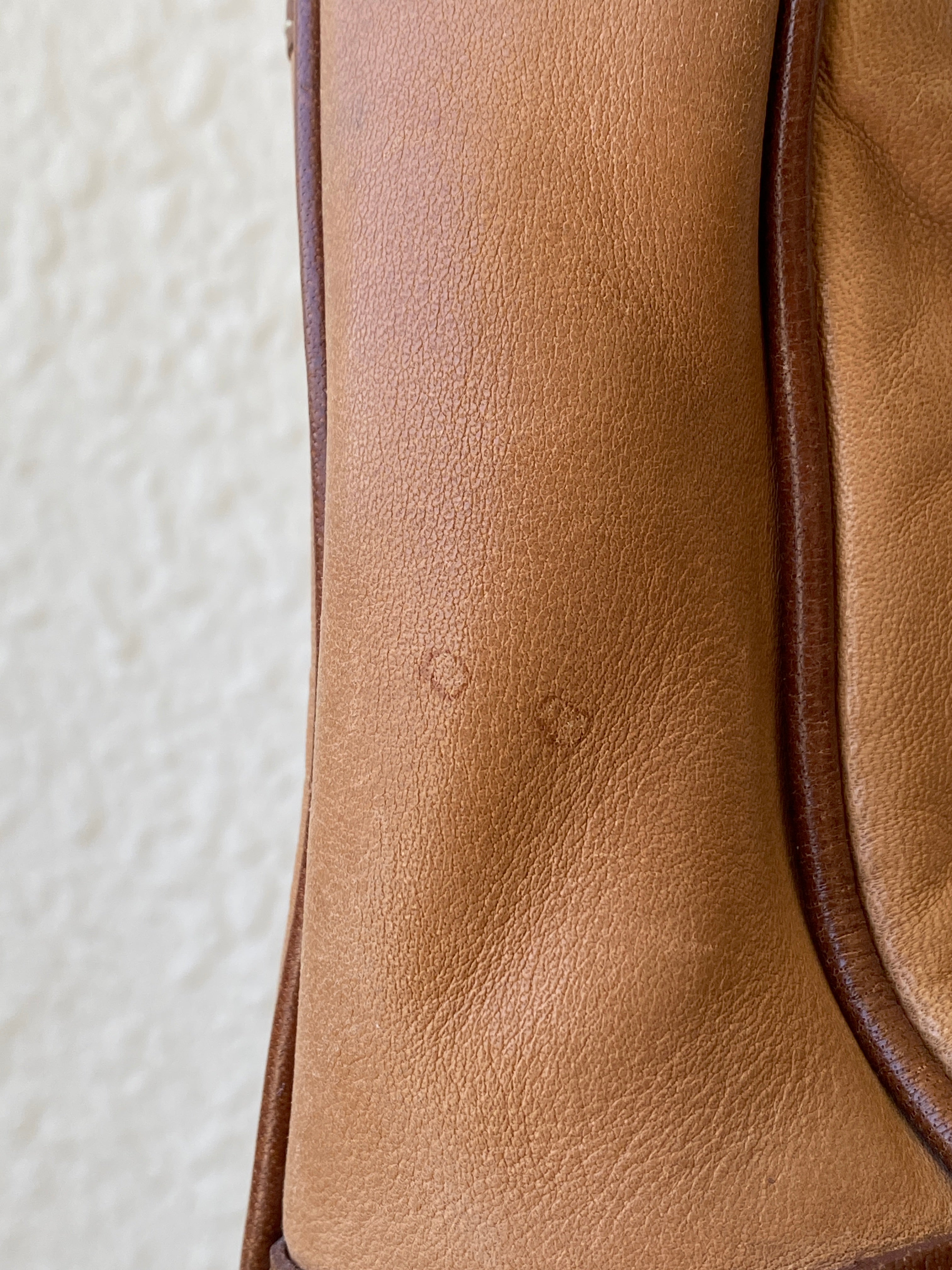 Vintage Etienne Aigner Genuine Leather Shoulder Bag Two-Tone Saddle Brown Purse