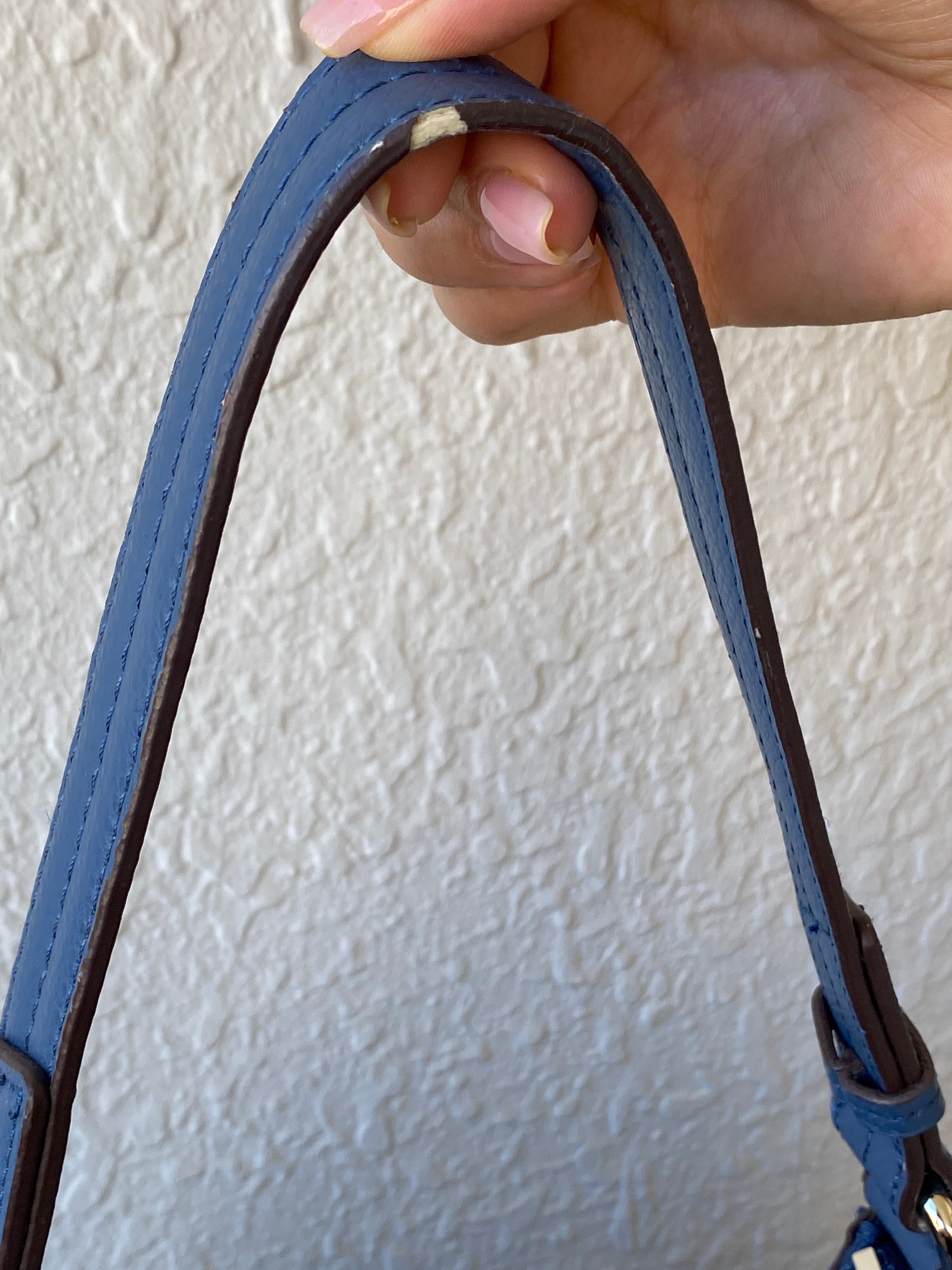 Vintage Tignanello Blue Purse Genuine Leather Hobo Shoulder Bag