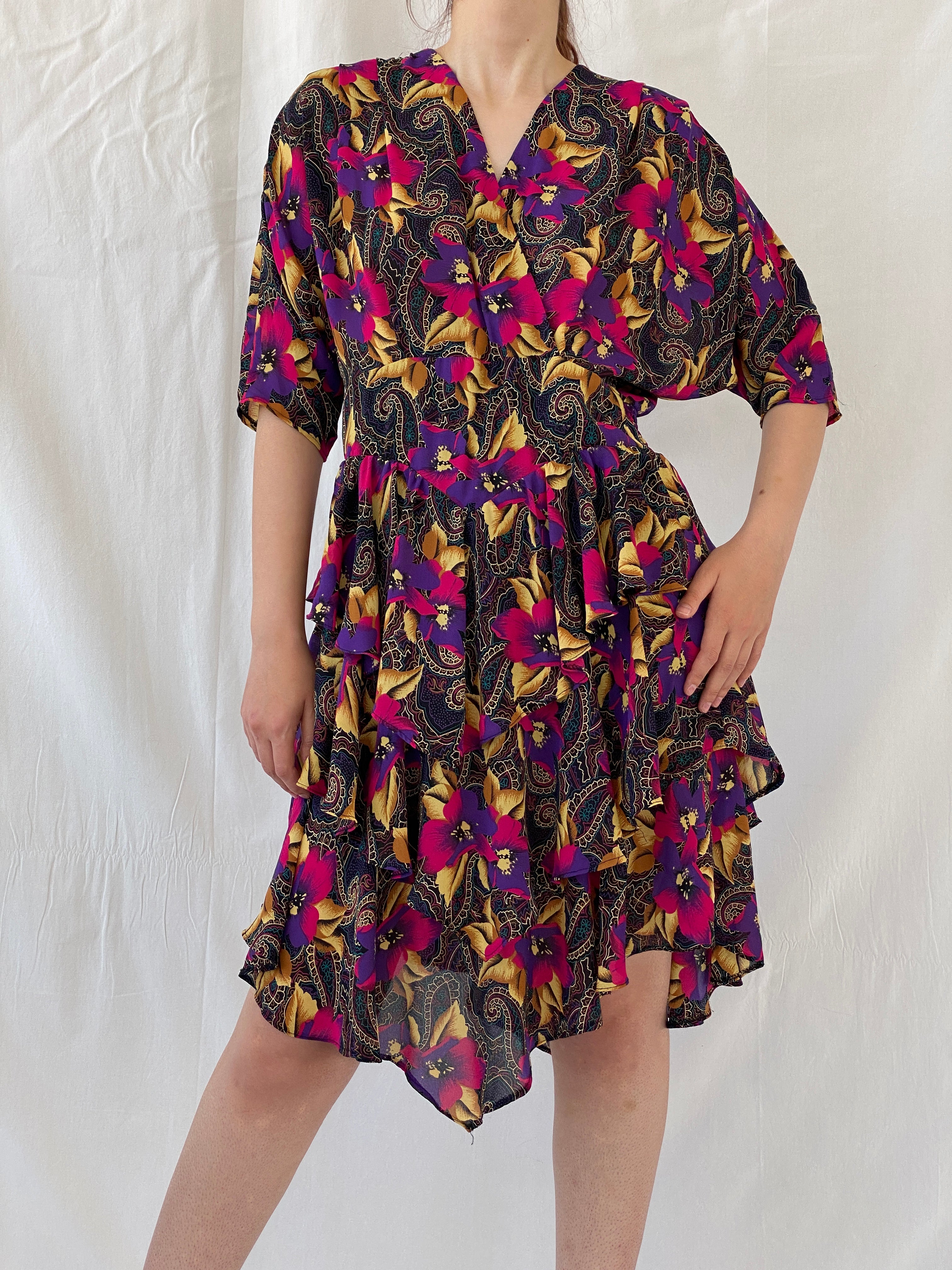 Vintage Y2K After Dark By Dorothy Perkins Midi Floral Dress - L