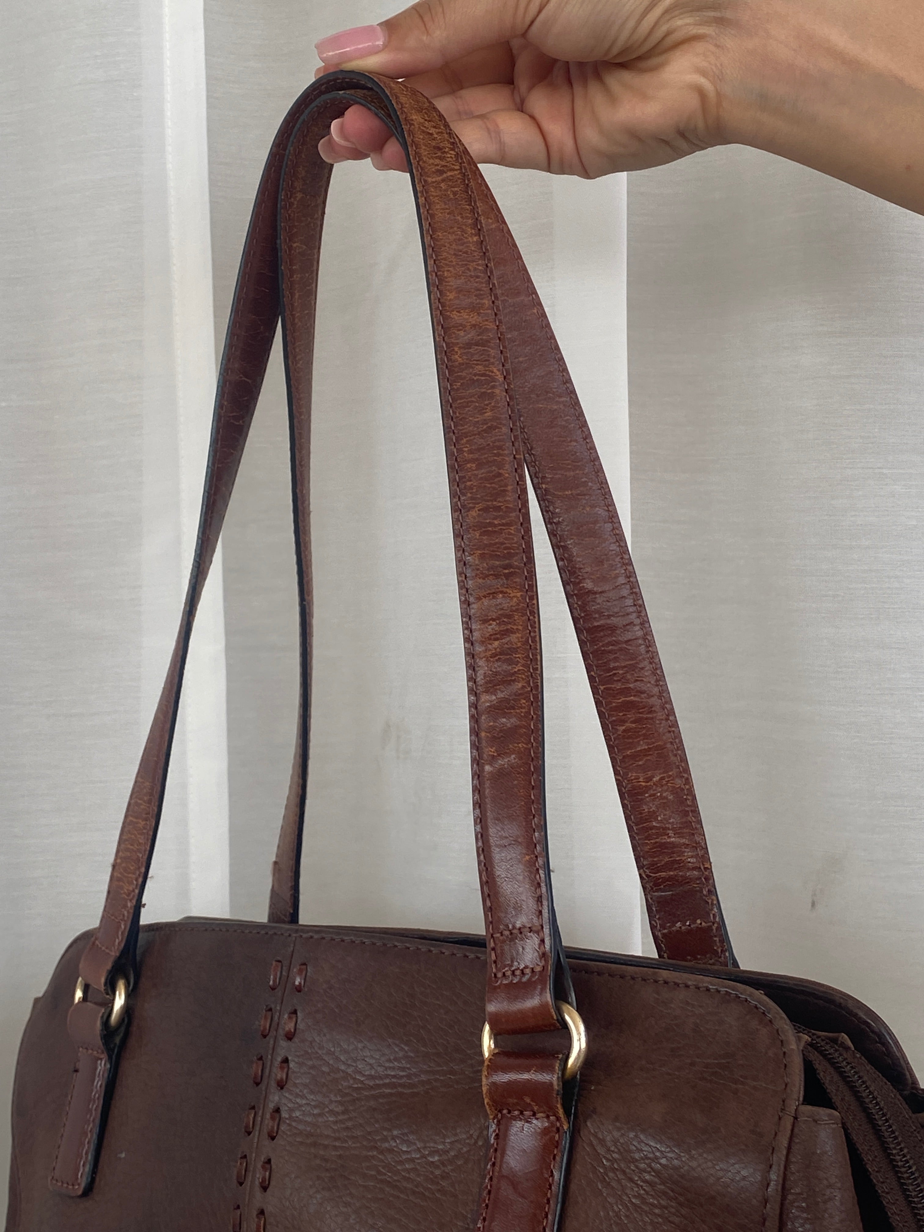 Vintage Fossil Brown Genuine Leather Purse Women’s Shoulder Bag