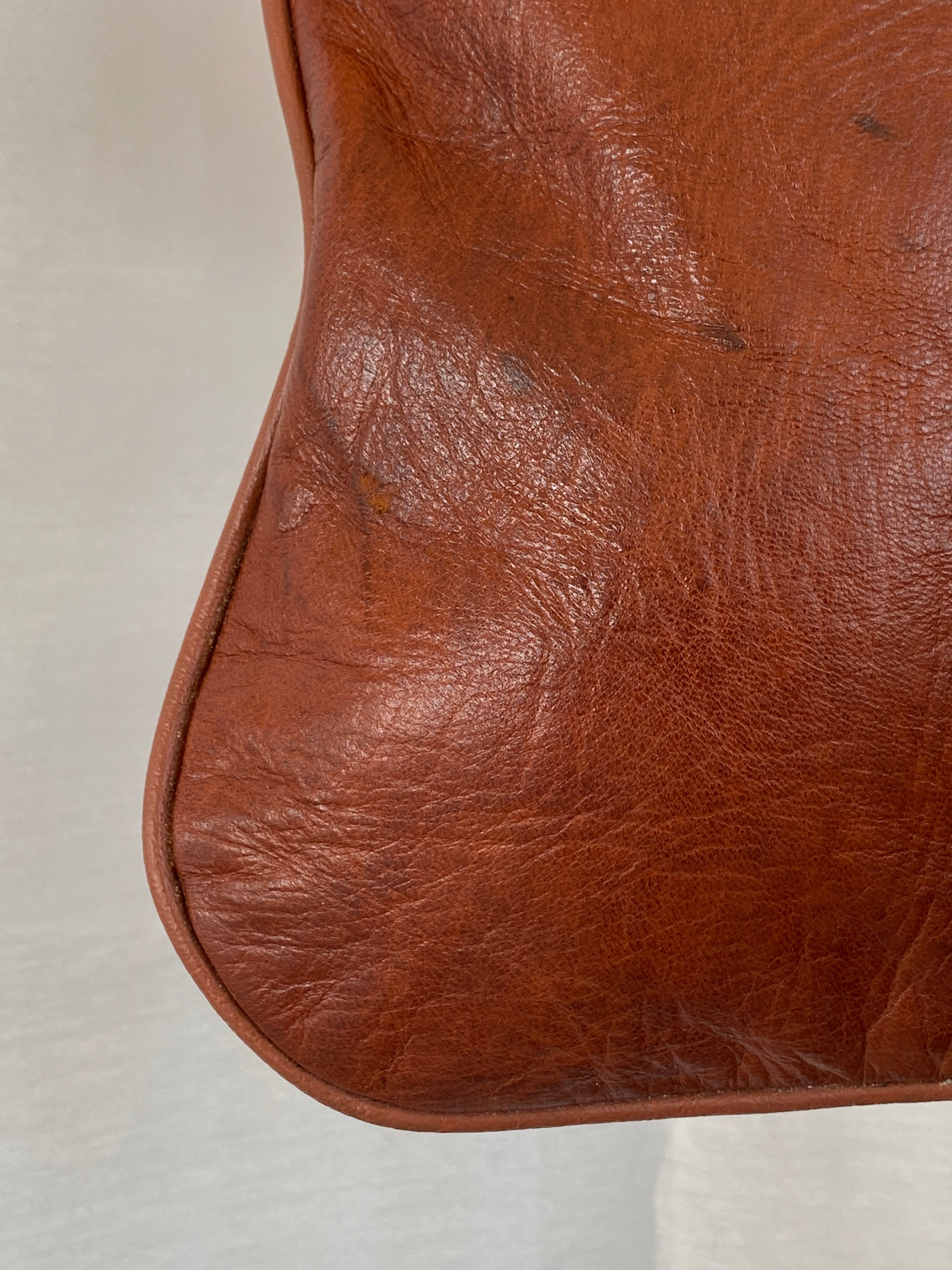 Vintage Brown Genuine Leather Western Sling Crossbody Bag