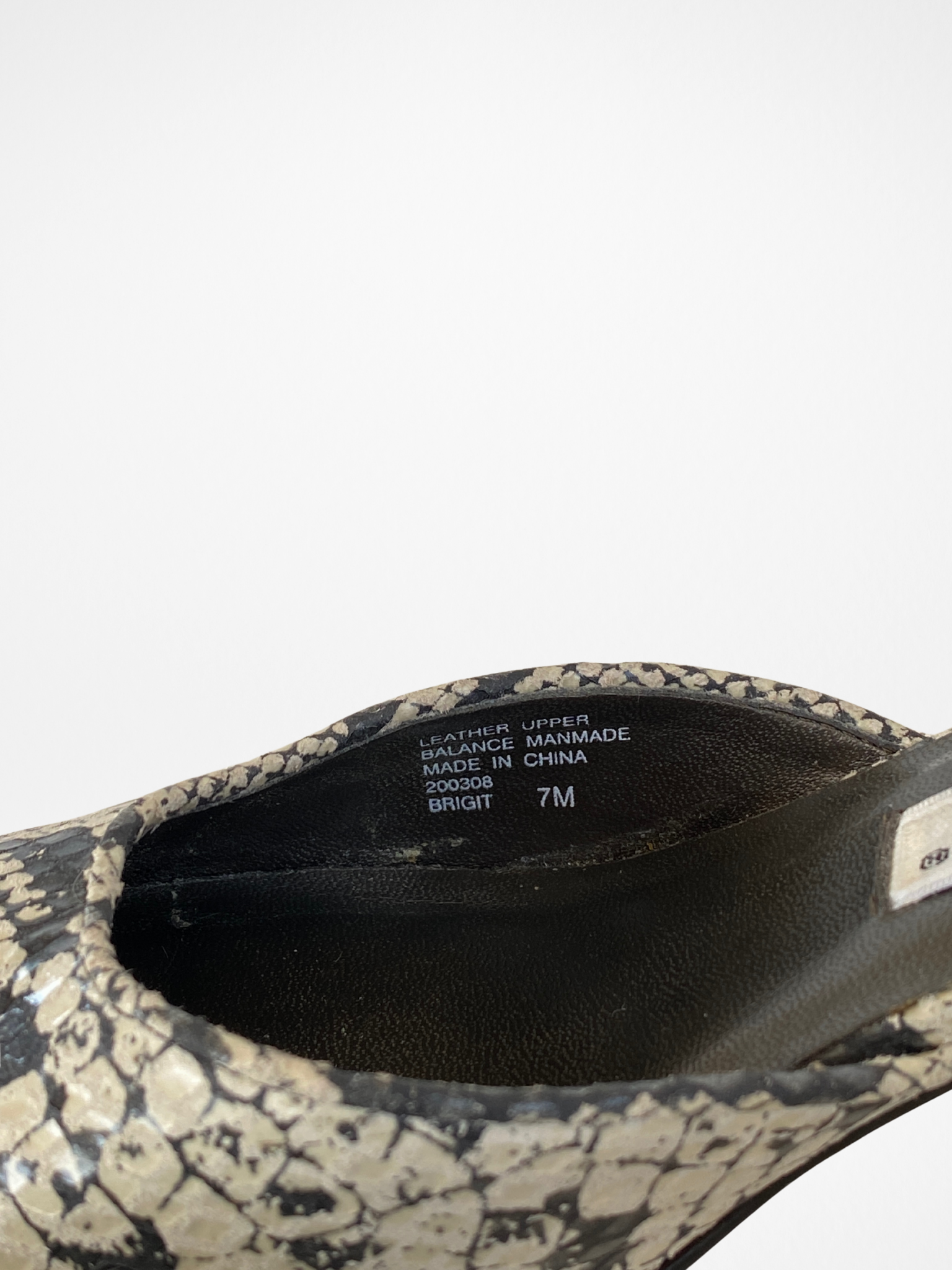 Vintage Sam & Libby Snake Print Leather Mules – Size 37EUR
