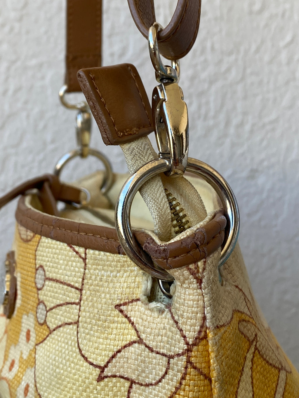 Y2K Spartina Daufuskie Island Floral Yellow Adjustable Strap Bag