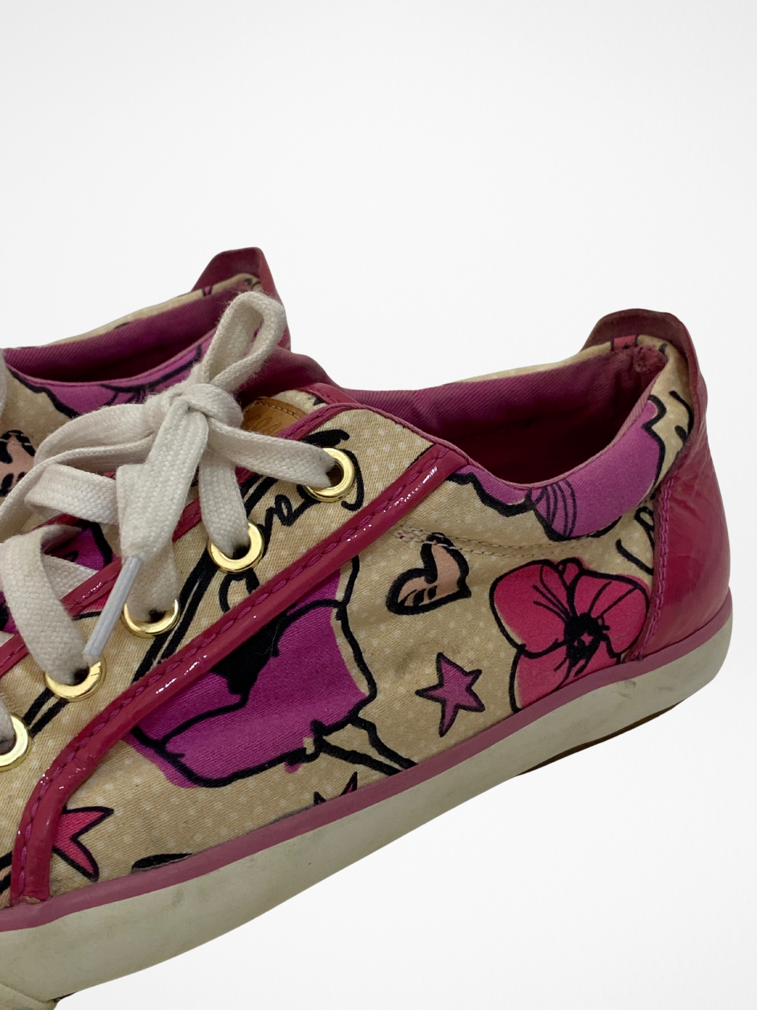 Vintage Coach Pink Floral Canvas Sneakers - 39EU Vintage Coach Pink Floral Canvas Sneakers - 39EU