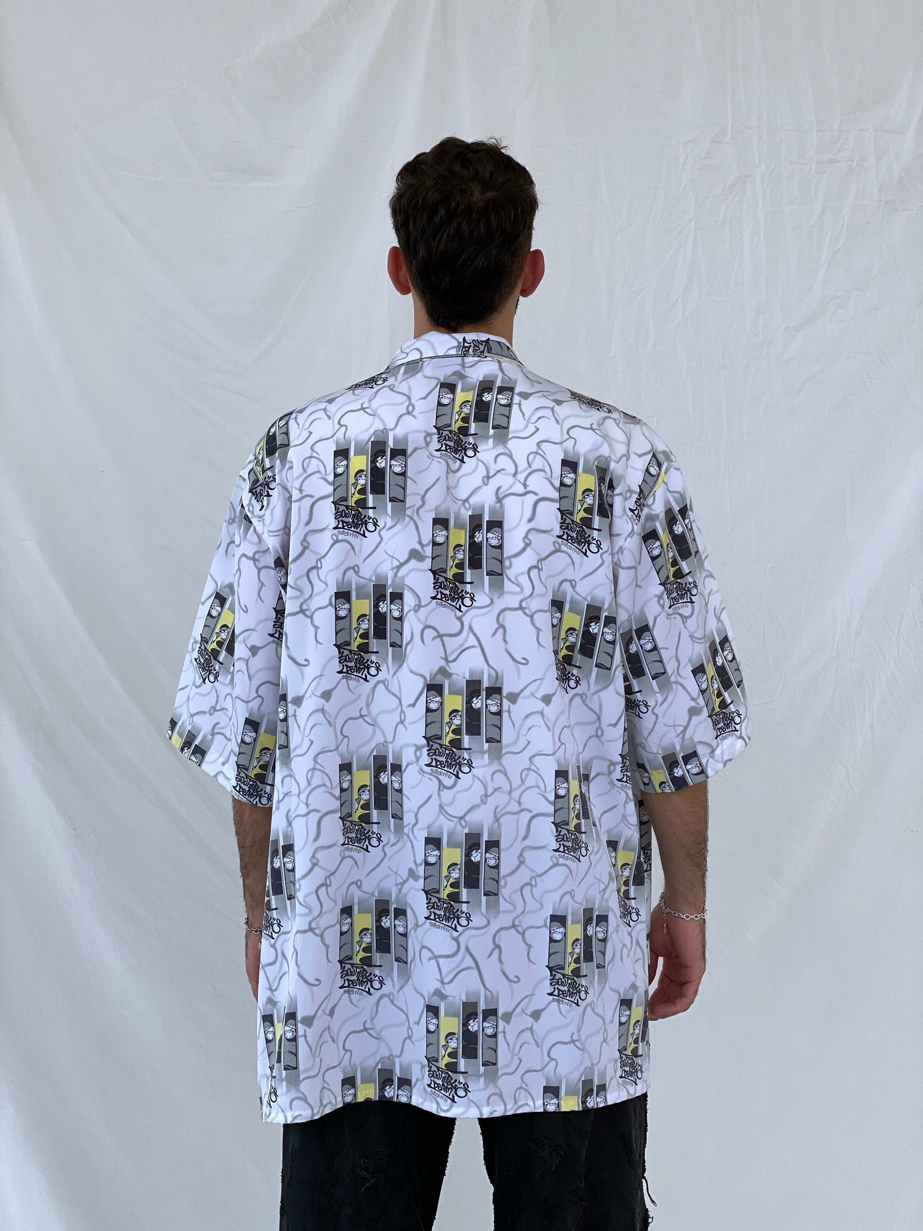 90s/00s South Pole Graphic Oversized HipHop Shirt Size 2XL - Balagan Vintage Half Sleeve Shirt 00s, 90s, Awsam, graphic, half sleeve shirt, NEW IN, printed shirt