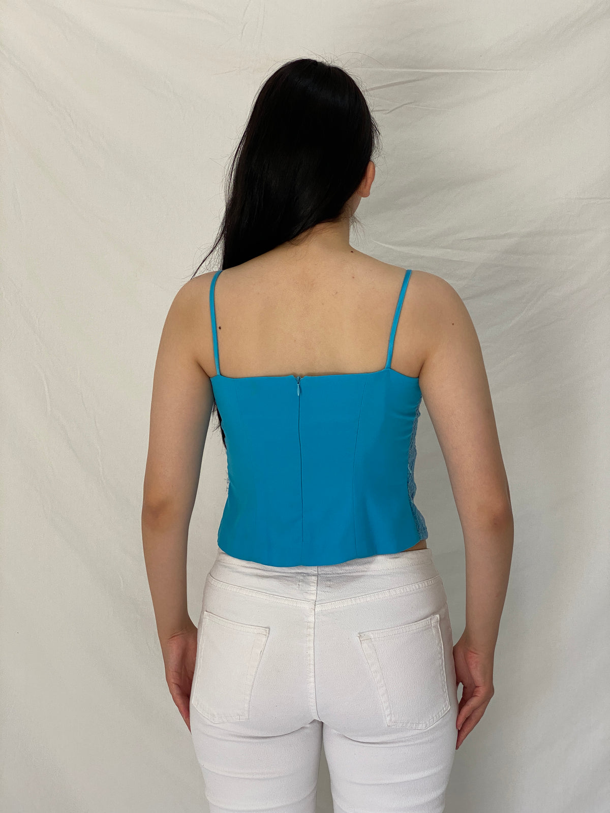 Vintage Tapioca José Pedro Zotano Blue Evening Cami Top - M Vintage Tapioca José Pedro Zotano Blue Evening Cami Top - M
