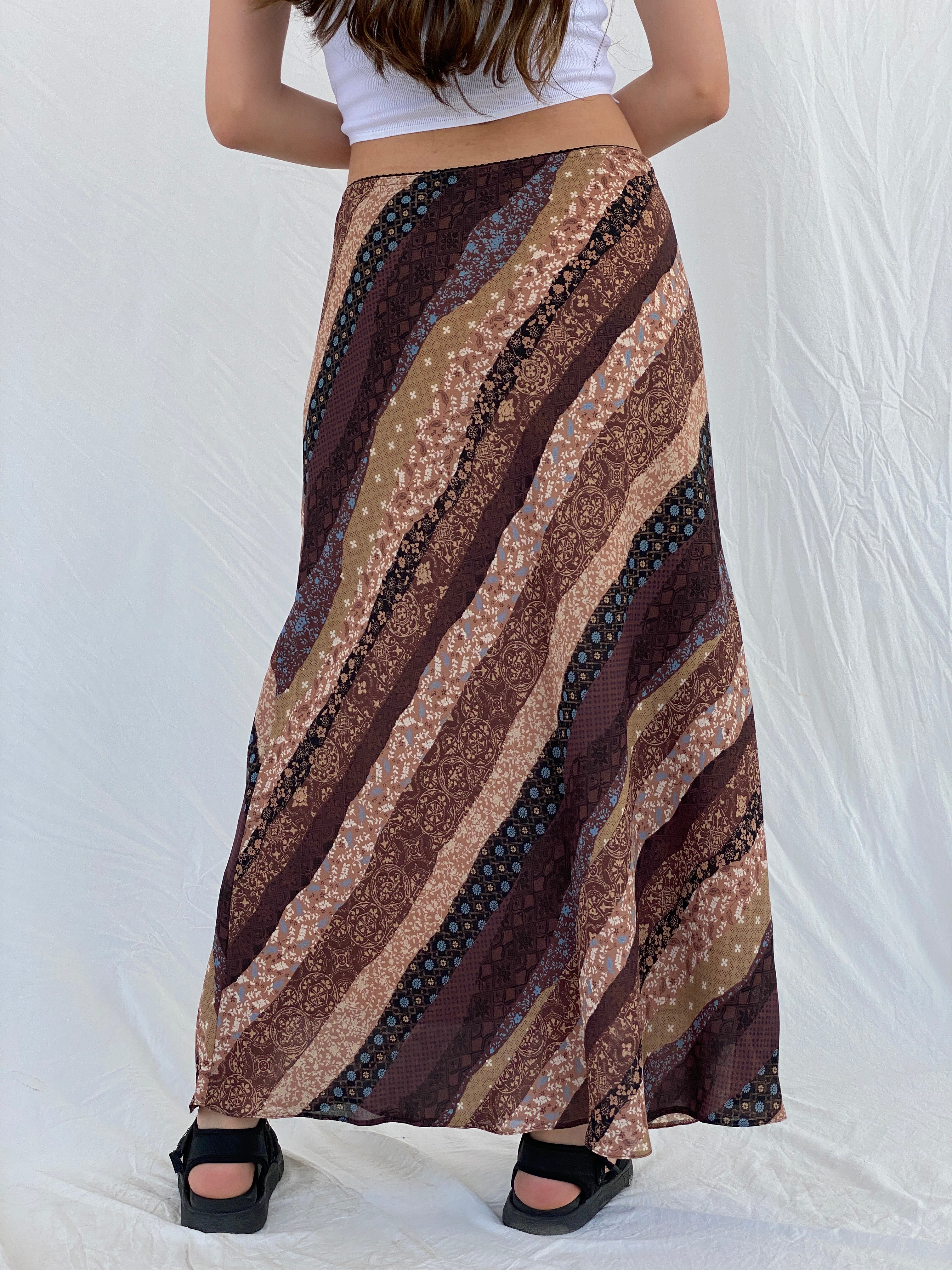 Vintage Votre Mode Brown Maxi Skirt - M/L