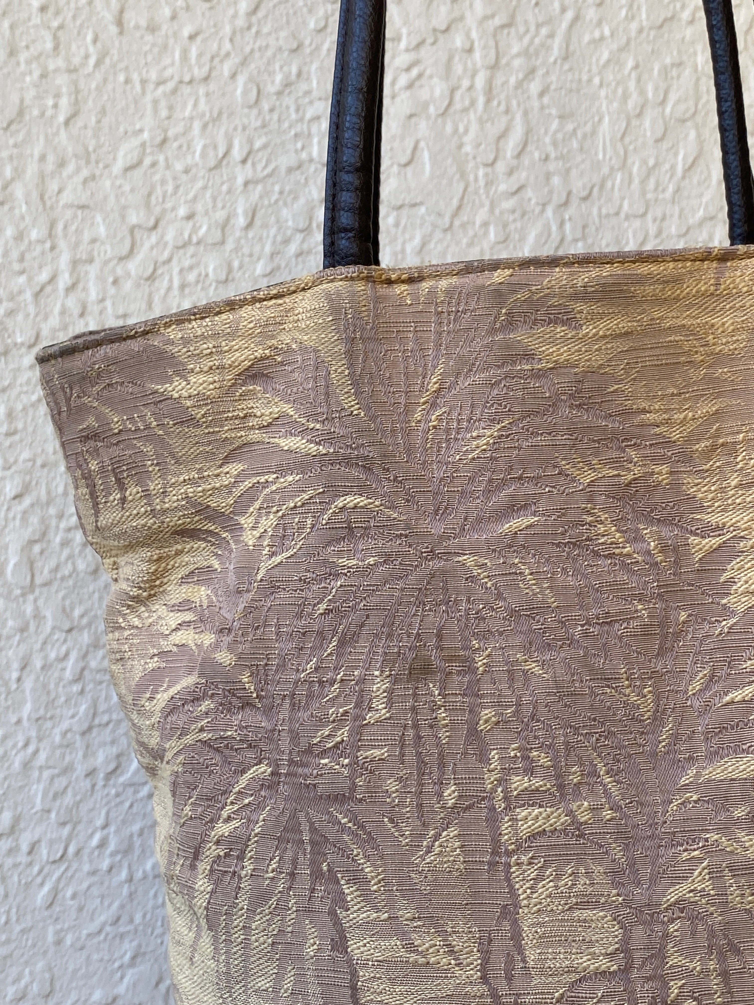 Vintage Bueno Elephant Embroidered Tote Bag – Safari Jungle Print Shoulder Handbag