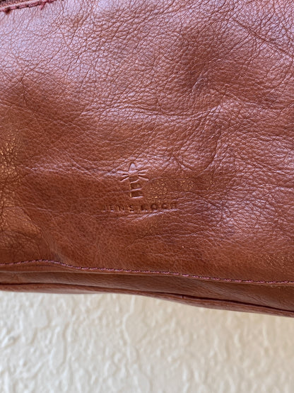 Vintage Jens Koch Cognac Brown Genuine Leather Shoulder Bag