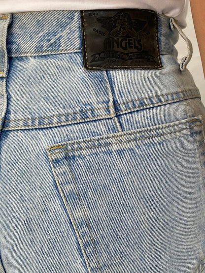 Vintage 90s Angels High-Waisted Mom Jeans Light Wash Straight Leg Denim - 38EUR