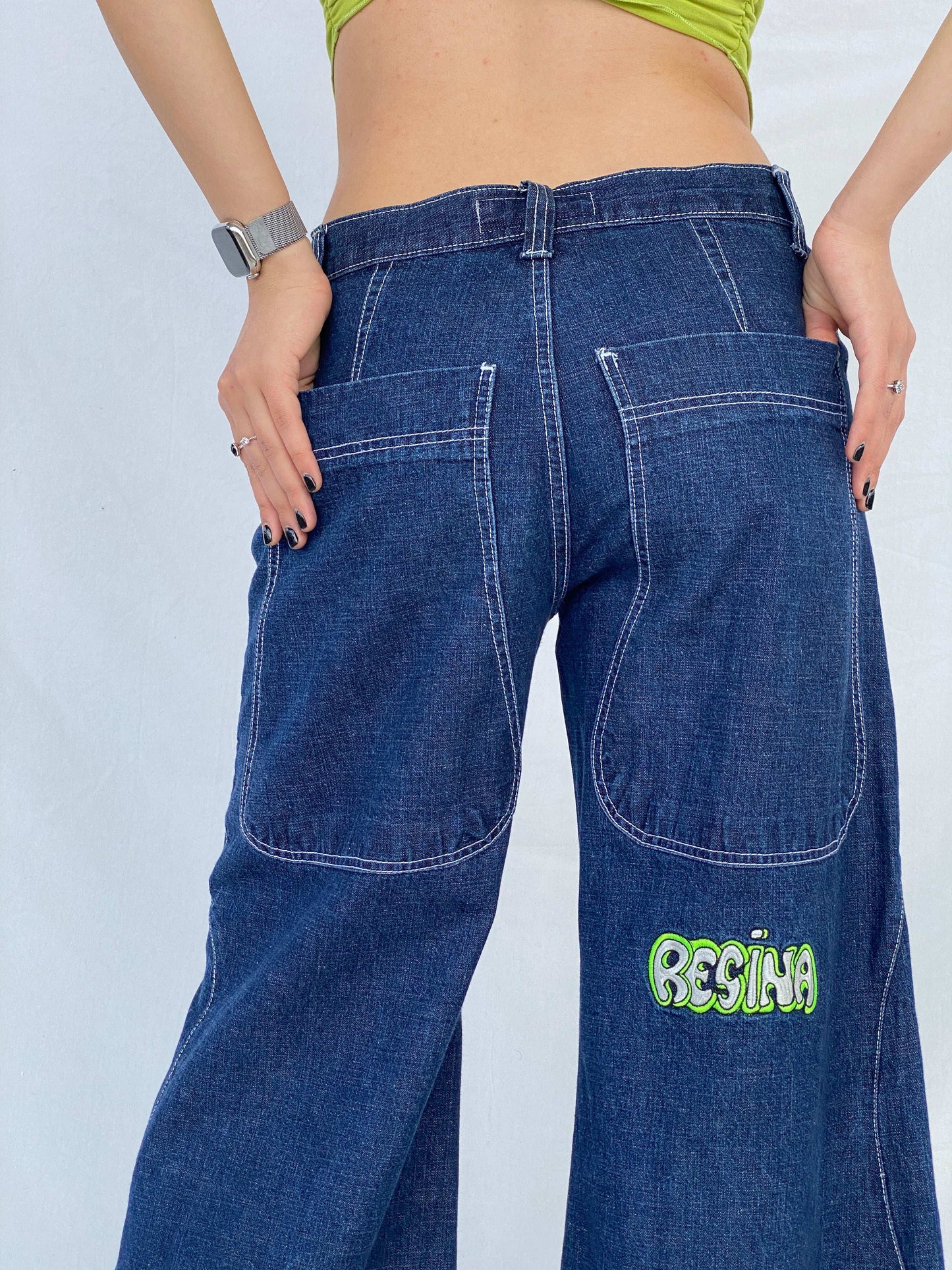 Y2K Resina HipHop Baggy Wide-Legged Jeans - Balagan Vintage Jeans 00s, flare jeans, HipHop, hiphop jeans, Mira, NEW IN