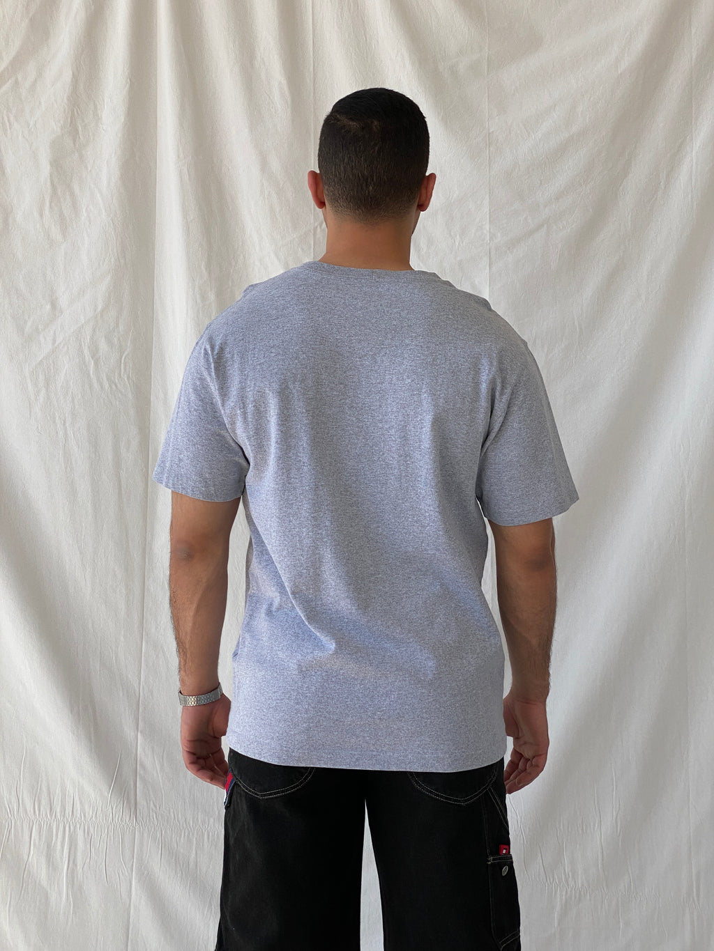 Carhartt Core Logo Men’s Loose Fit Gray Heavyweight Cotton T-shirt - M