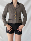Gorgeous Vintage Dani Max Petite Gray Tween Fitted Women’s Blazer - M