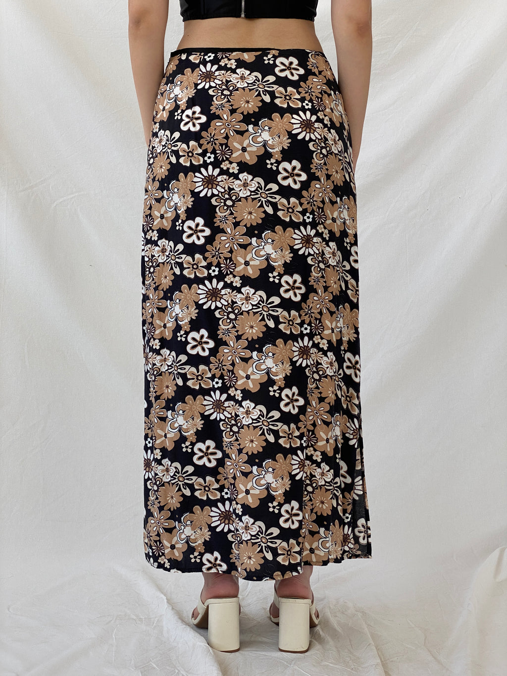 Tom Tailor Black Floral Maxi Skirt - L