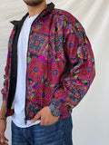 Vintage 80s/90s Lavon by Cheerful Corp Paisley Print Windbreaker - L