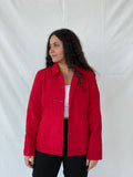 Vintage Requirements Hot Red Quilted Women’s Jacket - L