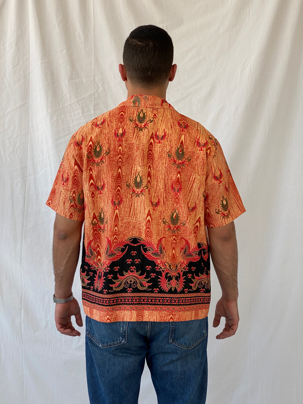 Vintage 90s CITY STREETS Men’s Short Sleeve Hawaiian Print Shirt - L