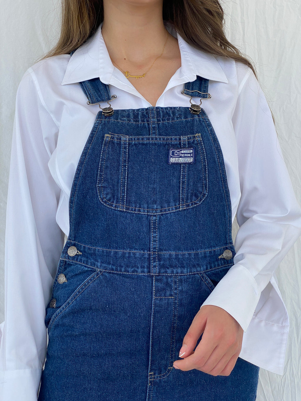 Vintage CARS Jeans&Casuals Overall Style Maxi Denim Dress - S