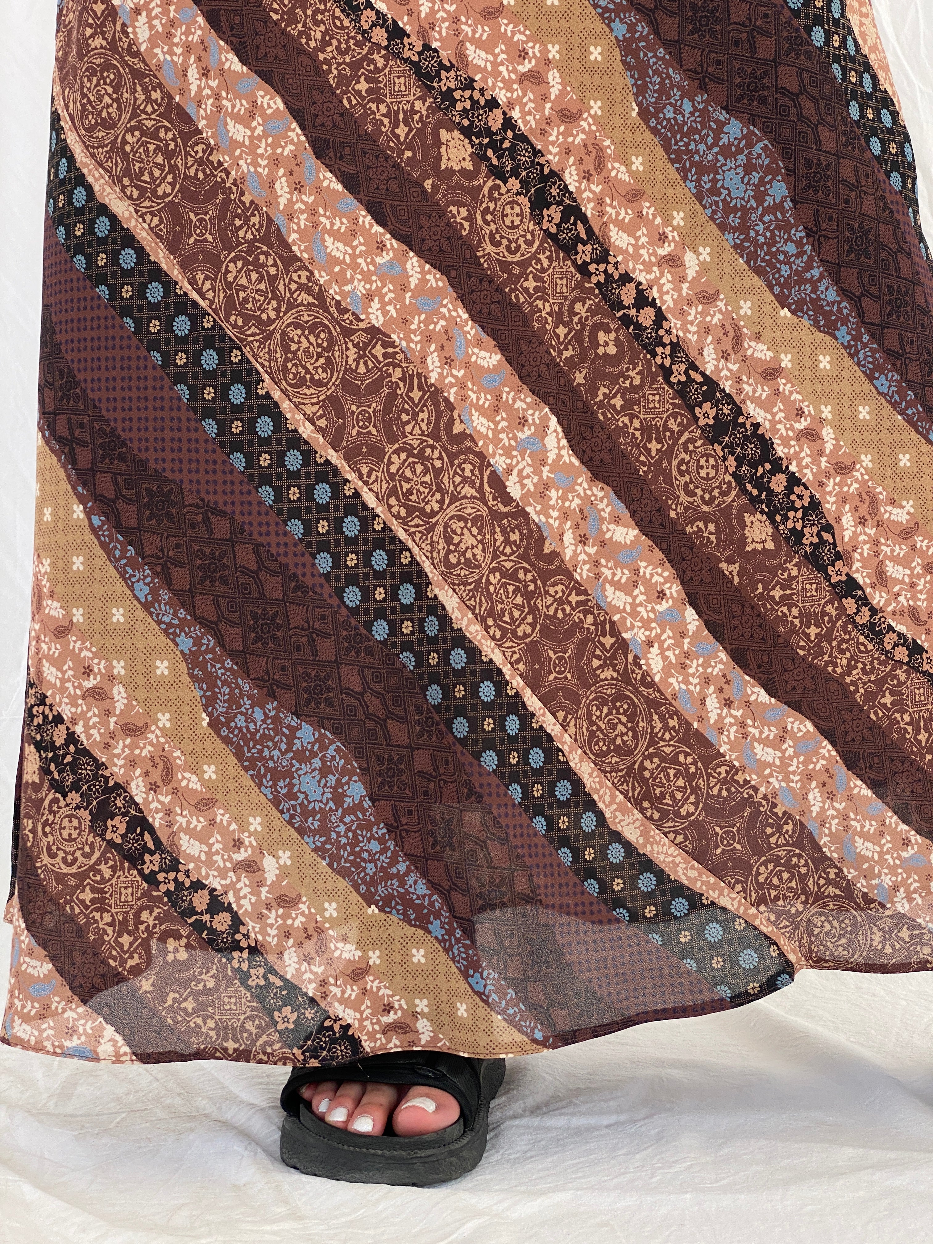 Vintage Votre Mode Brown Maxi Skirt - M/L