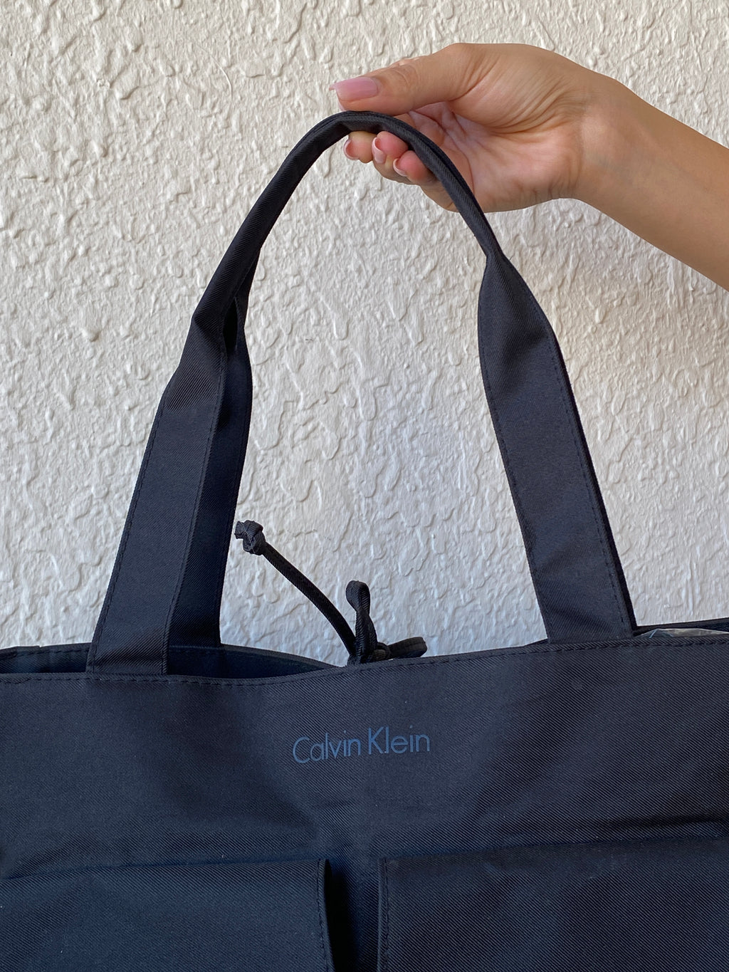 Calvin Klein Collection Shoulder Bag Black Canvas Laptop Tote Bag