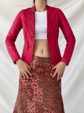 Vintage Gipsy Genuine Leather Pink Women’s Button Front Blazer - XS