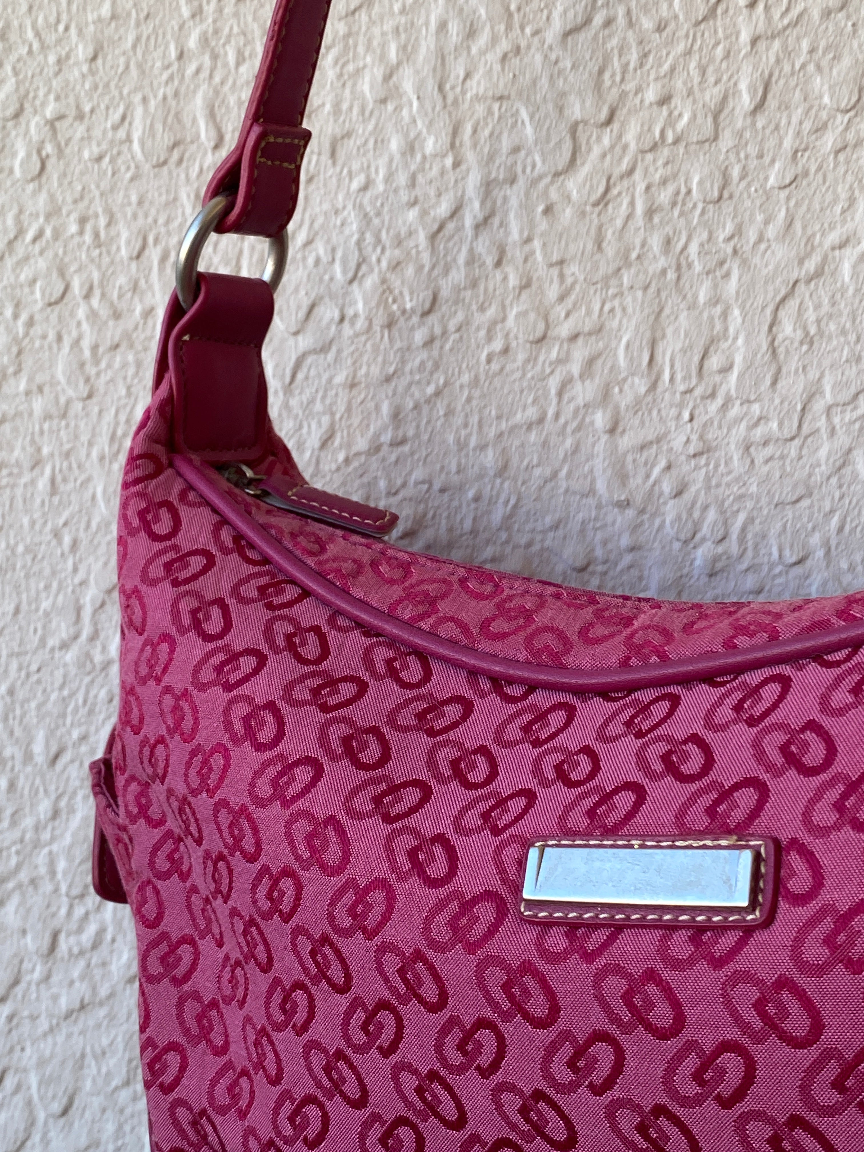 00s Y2K Pink Shoulder Bag With Pockets  On The Side
