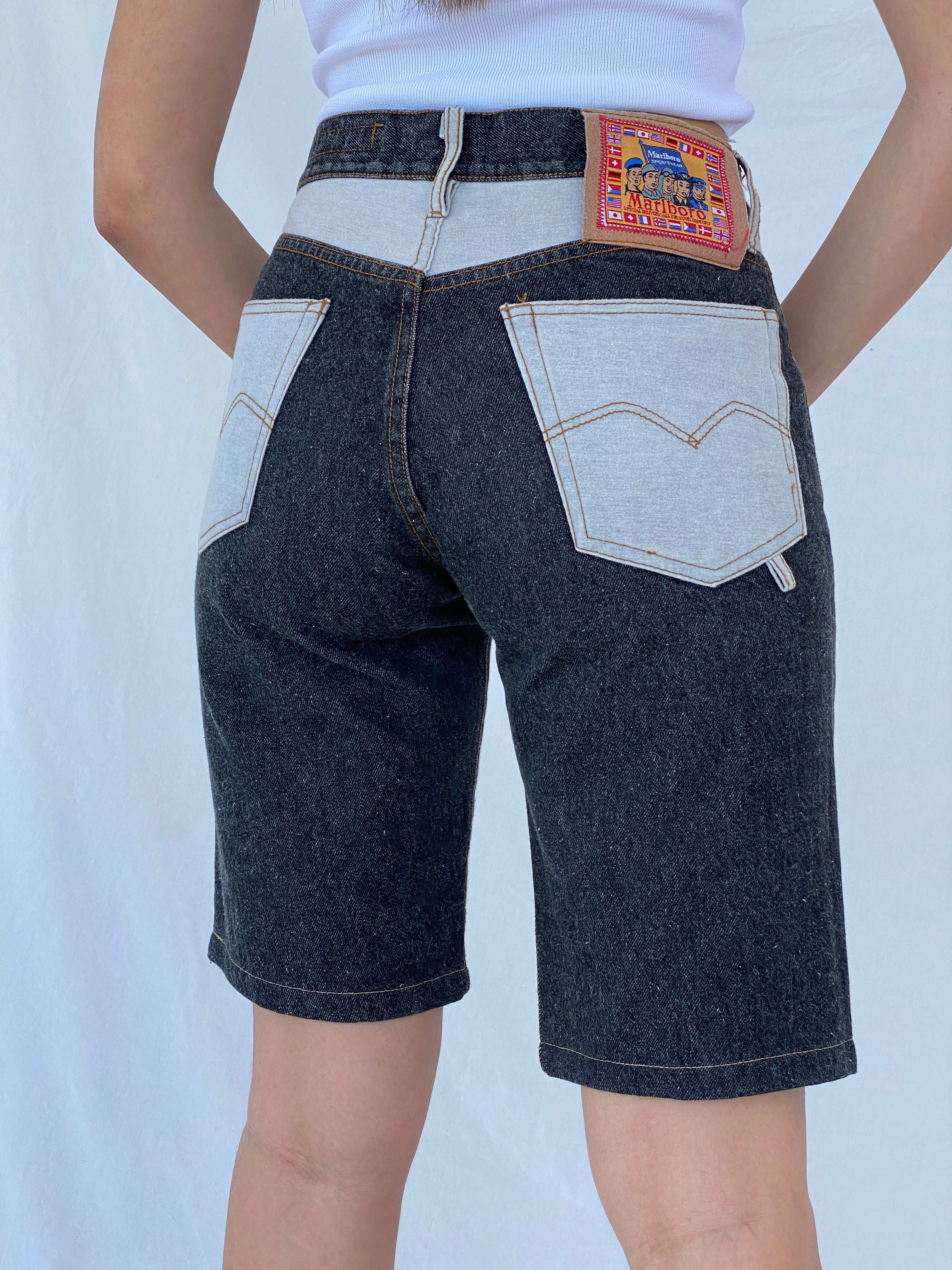 Vintage 90s Marlboro Jeans Reworked Jorts - Balagan Vintage Shorts 90s, Juana, Marlboro classics, NEW IN, shorts, vintage shorts