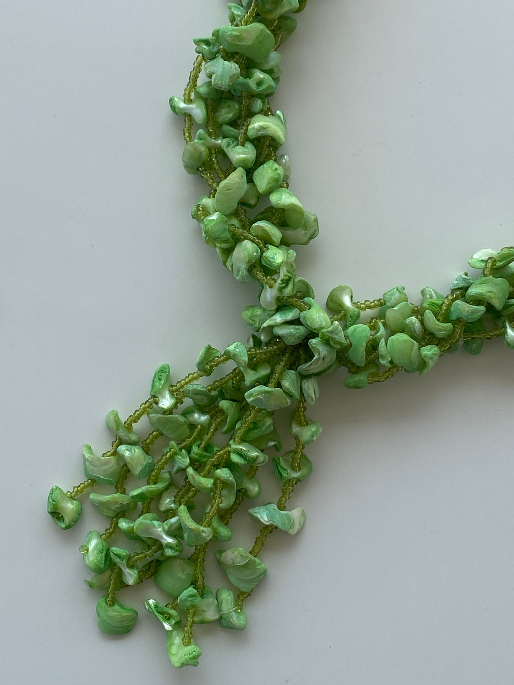 Y2K Multi Strands Lime Green Chunky Necklace