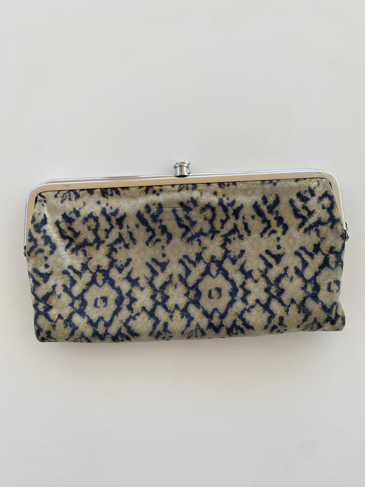 Hobo Blue & Tan Genuine Leather Clutch Wallet