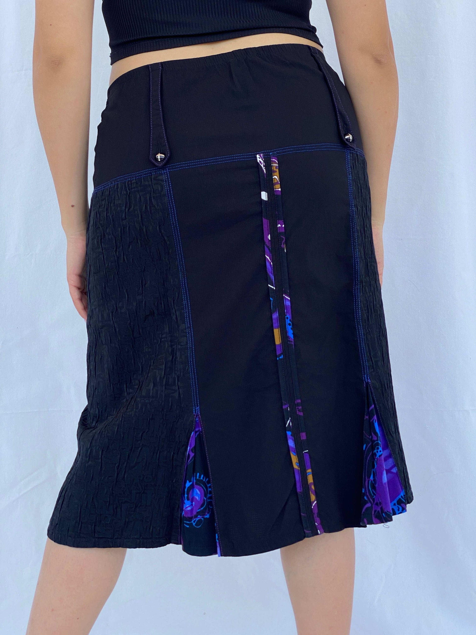 Statement Vintage 90s Pause Cafe Black Midi Skirt Size L/XL - Balagan Vintage Midi Skirt 90s, Aseel, midi skirt, NEW IN, summer, Tojan