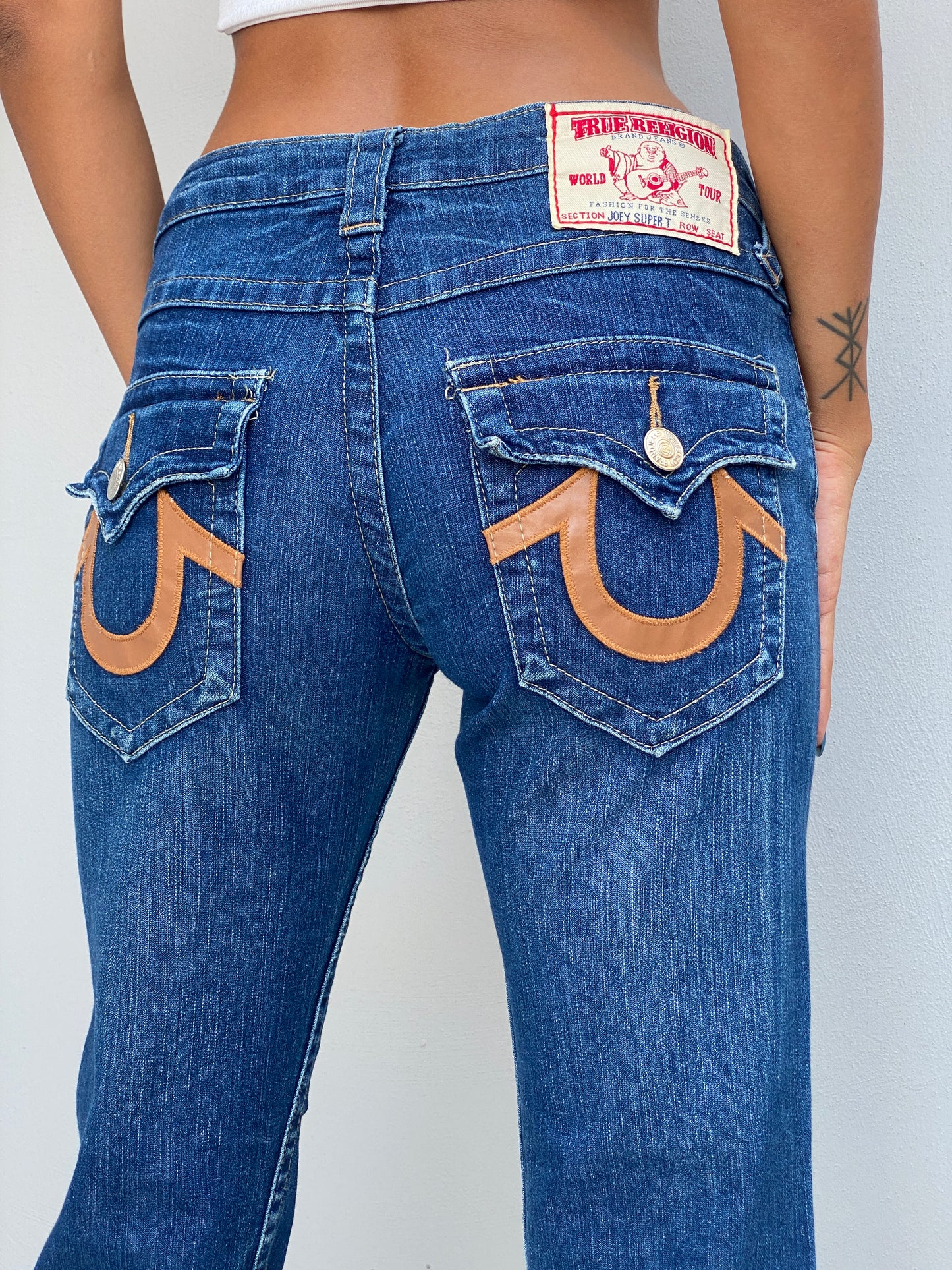 Y2K True Religion Joey Super T Low Rise Straight Leg Jeans – 36EU