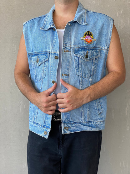 Vintage Feeling Anvil Oversized Denim Vest - 2XL