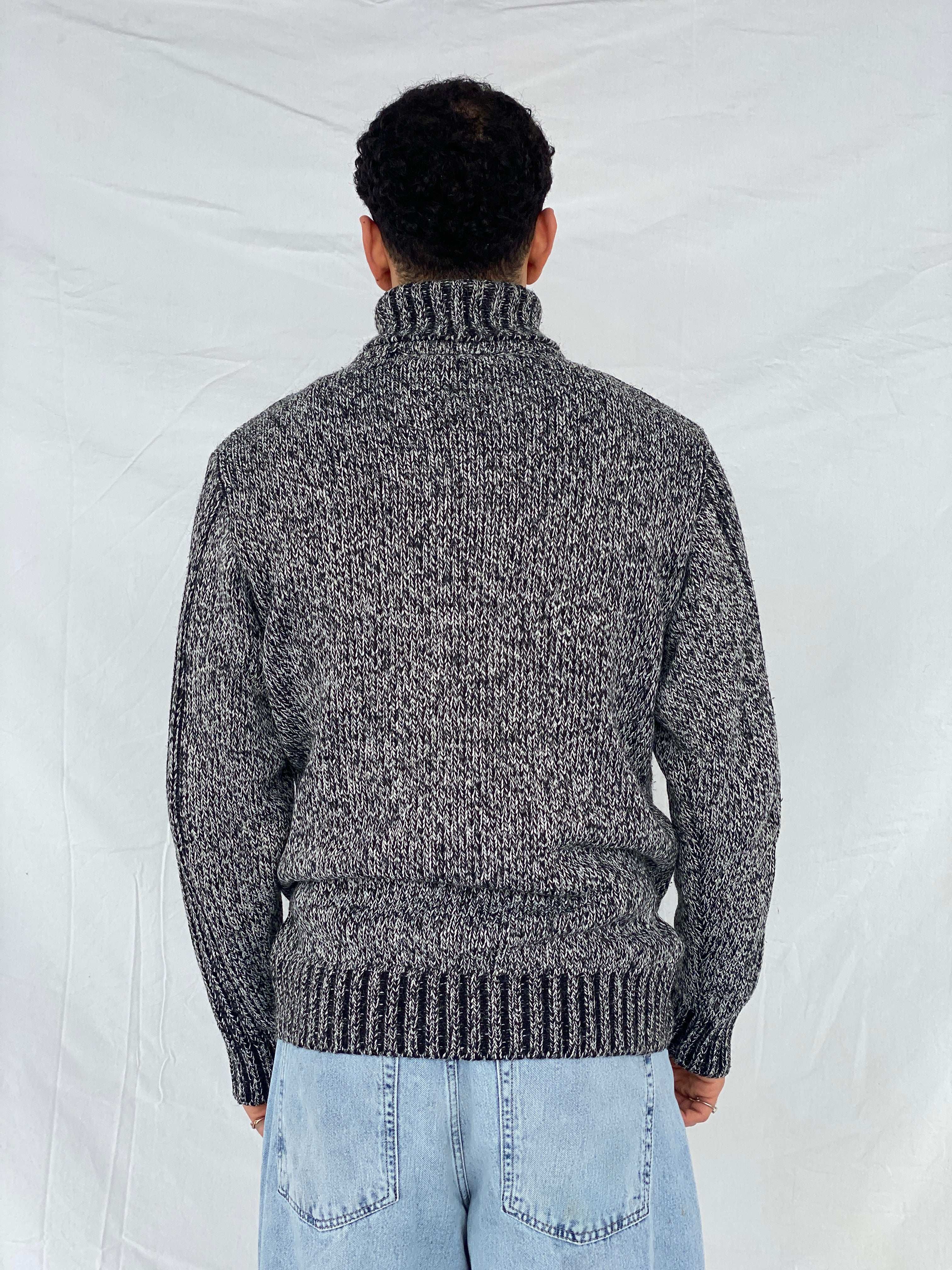 Vintage Almone Fore High Neck Grey Sweater - Balagan Vintage Sweater 80s, 90s, Abdullah, knitted sweater, winter