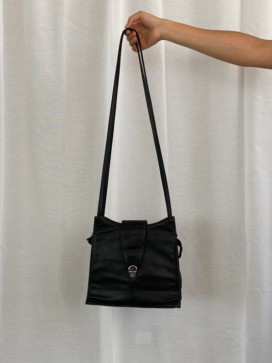 Vintage 90s Gentaur Black Crossbody Bag