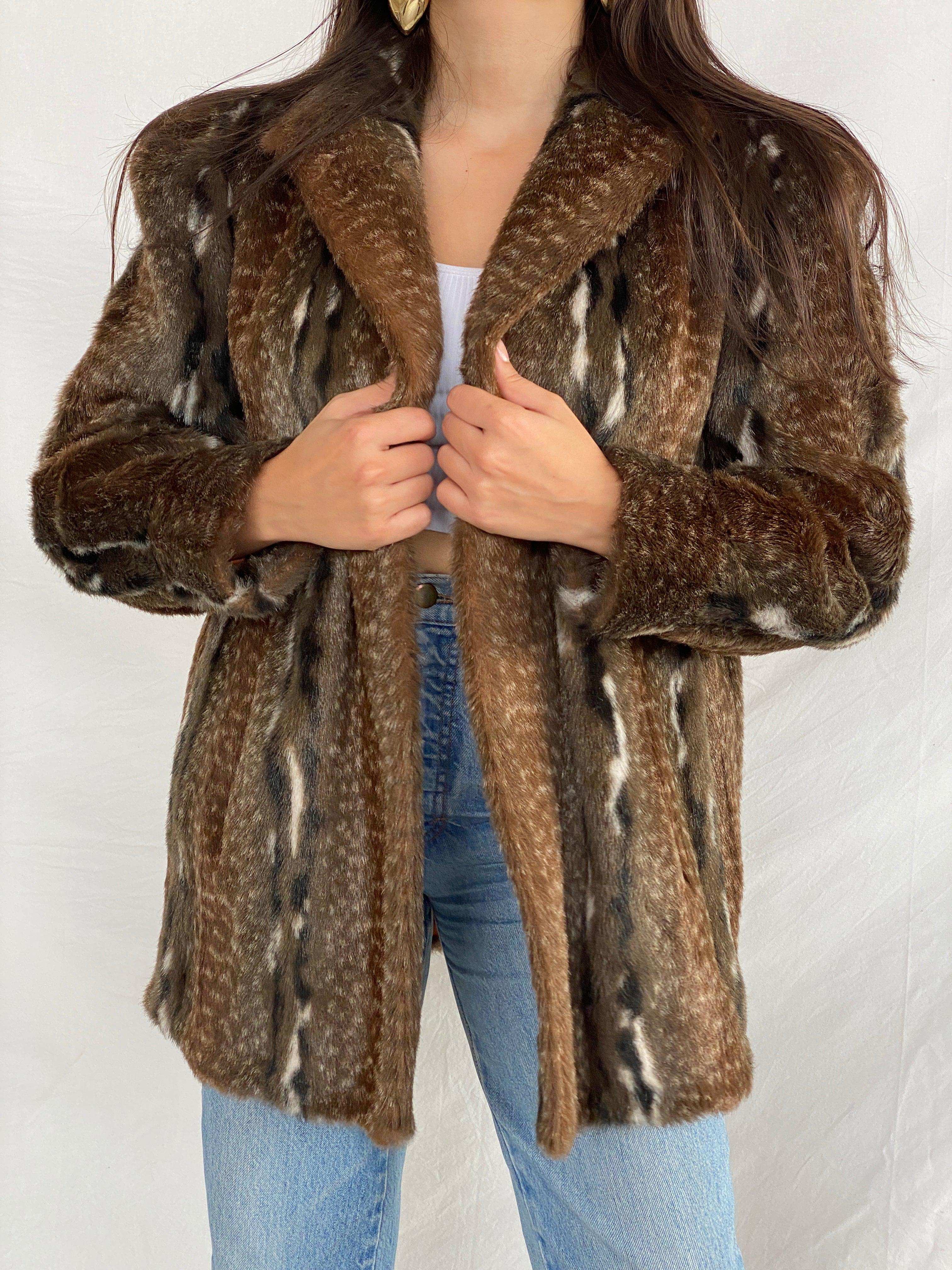 Vintage 60s/70s Madex Paris Tissavel Faux Fur Jacket - Balagan Vintage Fur Jacket 80s, Aseel, faux fur, fur jacket, NEW IN