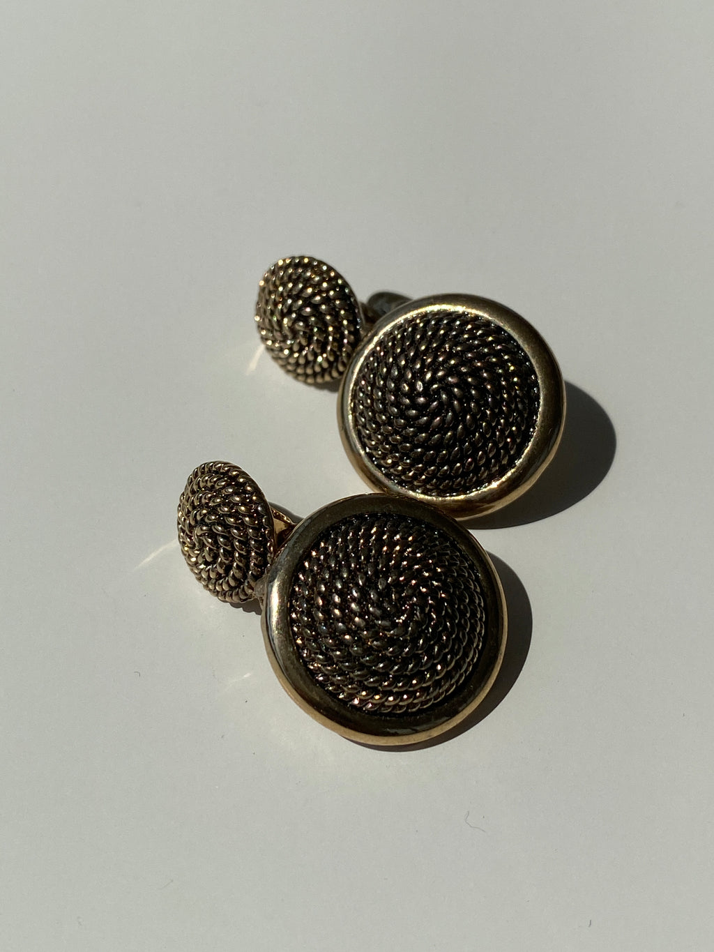 Chic Monet Bronze Beaded Round Clip On Earrings
