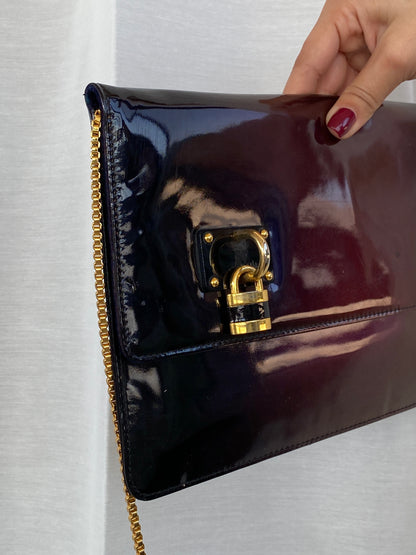 NWT Maria Pino Chic Patent Leather Clutch