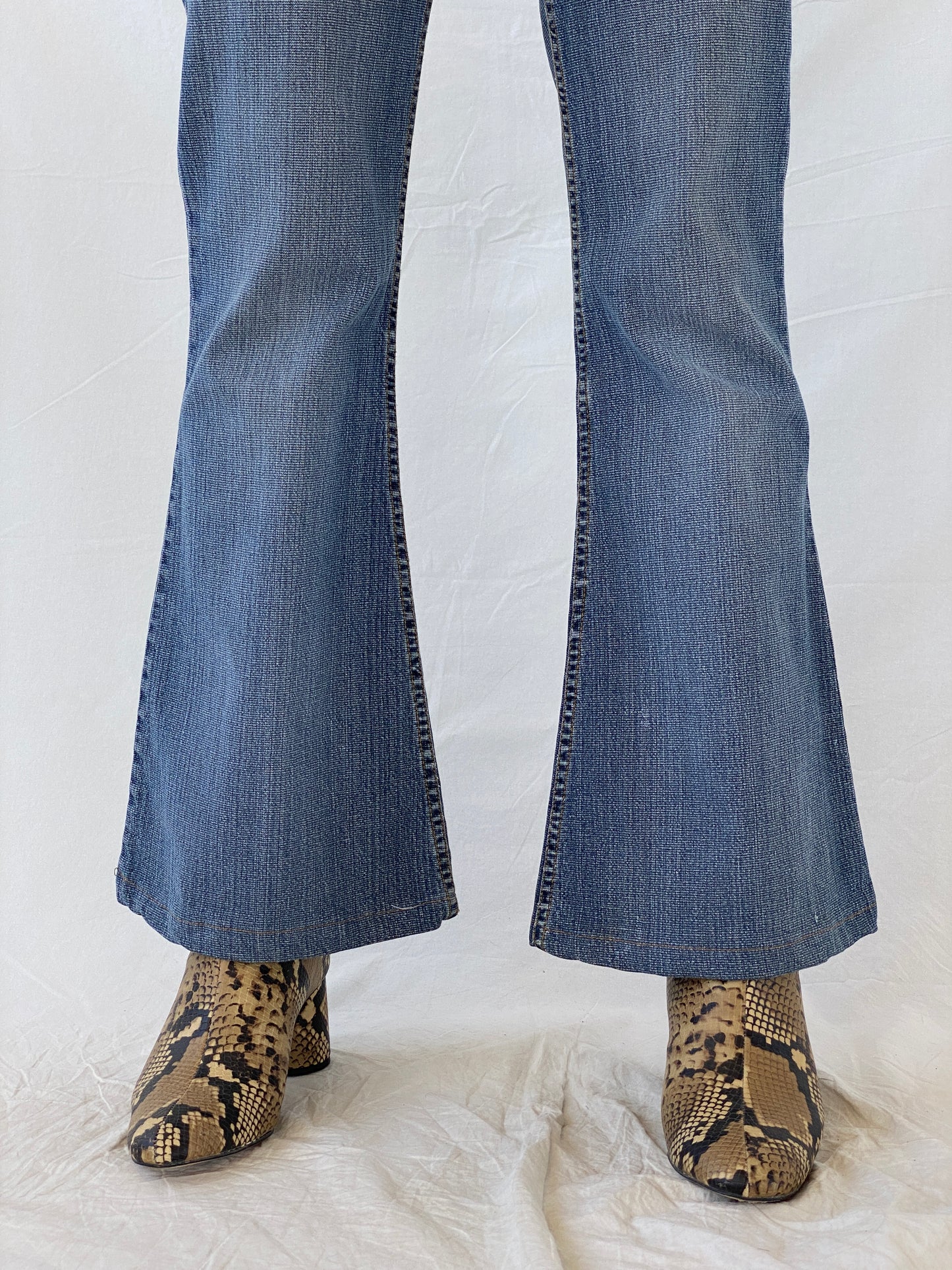 Vintage Paris Blues Soulmate Cut Washed Flared Jeans