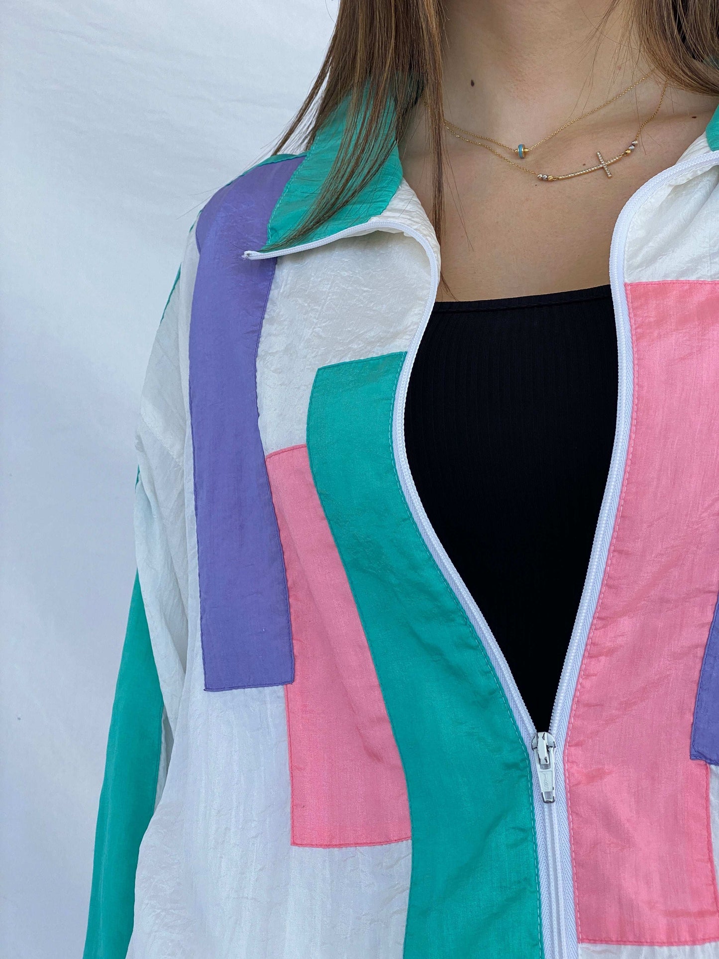 Vintage 80s/90s BOLD SPIRIT Pastel Windbreaker Jacket Size XL - Balagan Vintage Windbreaker Jacket 80s, 90s, Juana, NEW IN, vintage windbreaker, windbreaker, windbreaker jacket