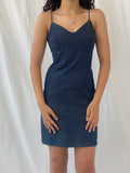 Y2k WPÏ Waipaï Fitted Short Spaghetti Strap Denim Dress - S