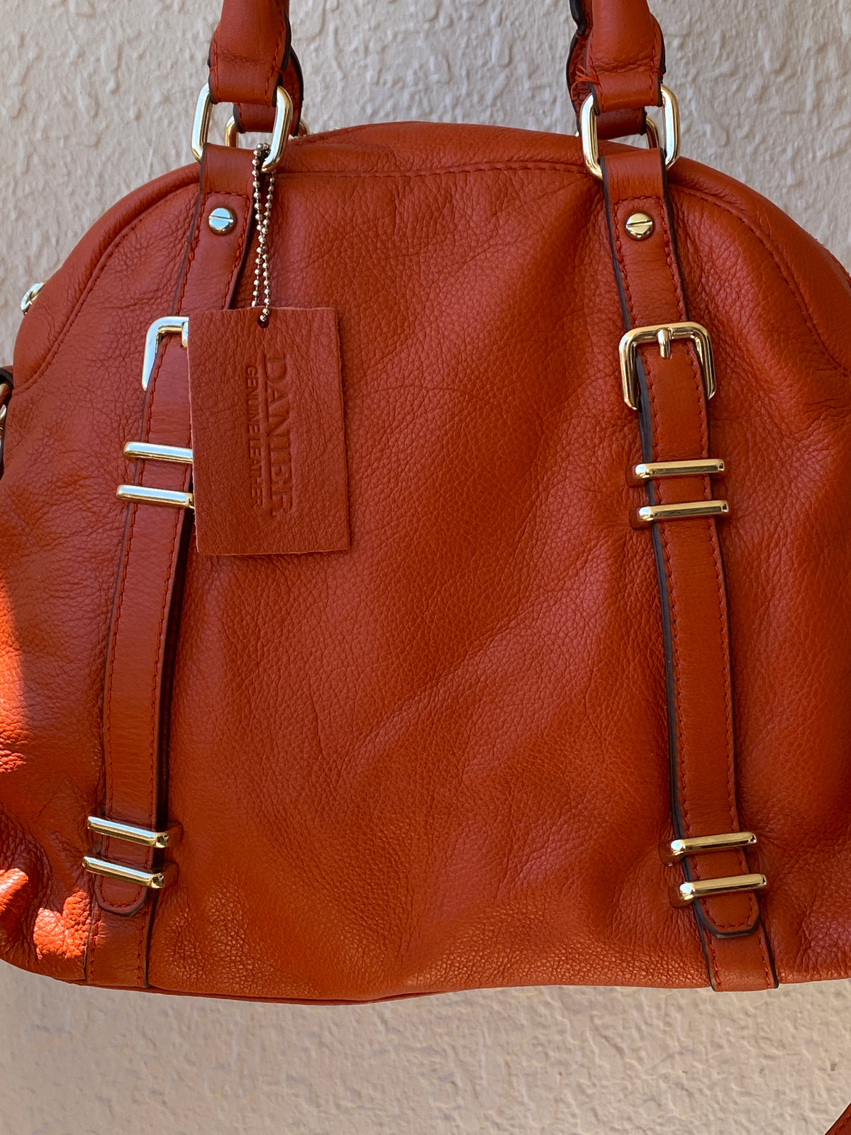 Vintage Danier Cognac Genuine Leather Convertible Satchel Crossbody Bag Vintage Danier Cognac Genuine Leather Convertible Satchel Crossbody Bag