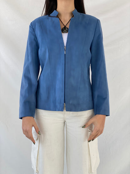 Y2K Gelco Zip Up Blue Women’s Blazer - M