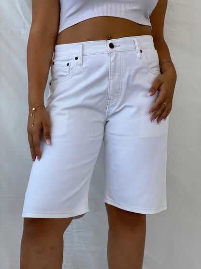 Vintage Levi’s 569 White Bermuda Jorts - W30