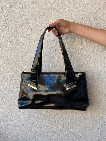 Vintage 90s BaLee Black Patent Leather Shoulder Bag