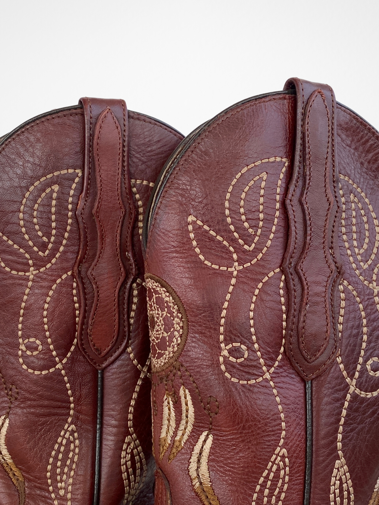 El General Western Embroidered Brown Nubuck Leather Women’s Rodeo Classics Cowboy Boots