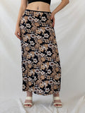 Tom Tailor Black Floral Maxi Skirt - L