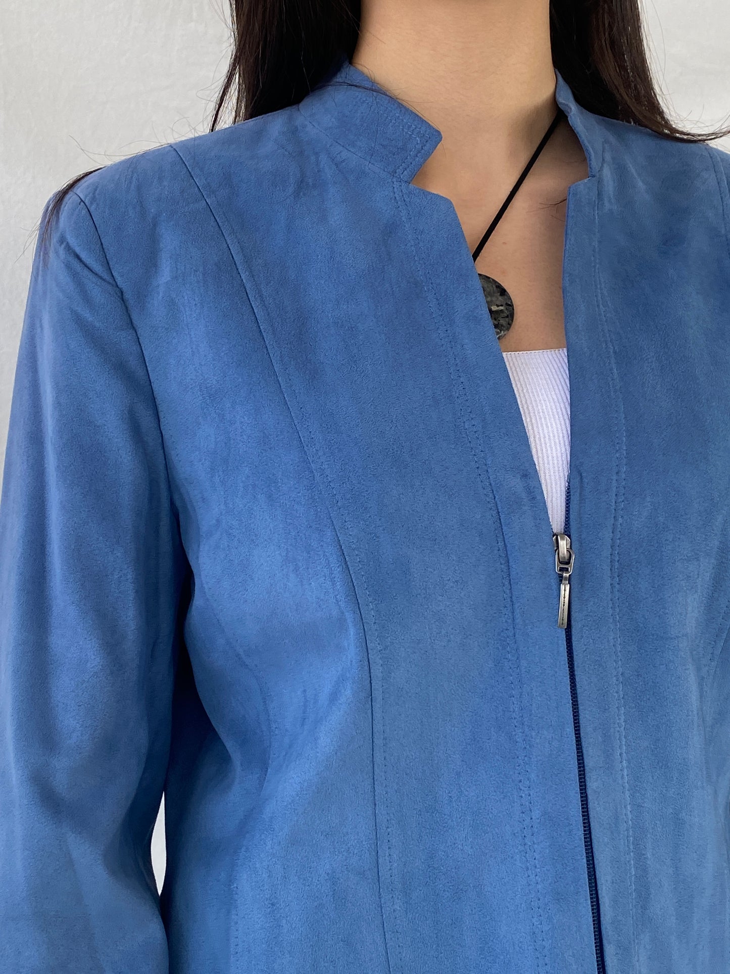 Y2K Gelco Zip Up Blue Women’s Blazer - M